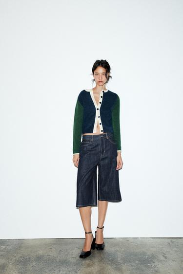 COLOUR BLOCK KNIT CARDIGAN - only one by Zara
