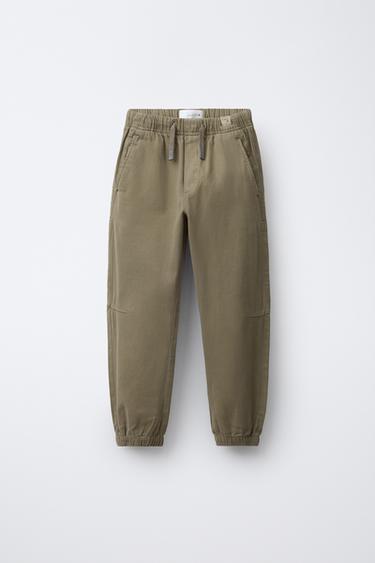 BASIC JOGGER TROUSERS - Light mink by Zara