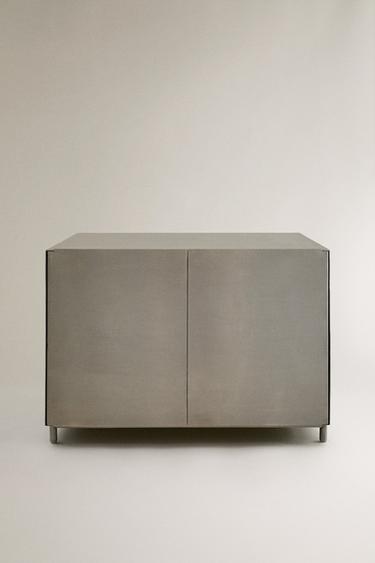 STEEL SIDE TABLE - Matte silver by Zara