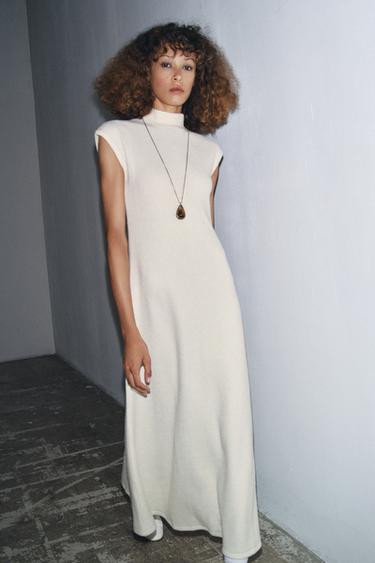 SOFT LONG DRESS - Ecru by Zara