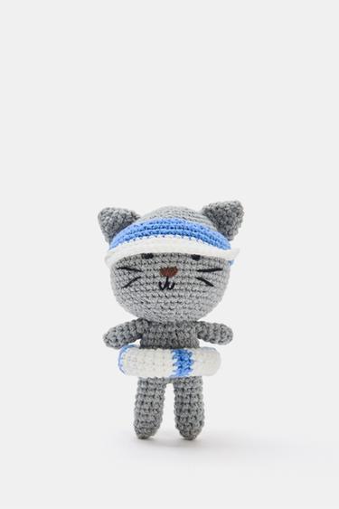 KITTEN CHARM KEYRING - Grey by Zara