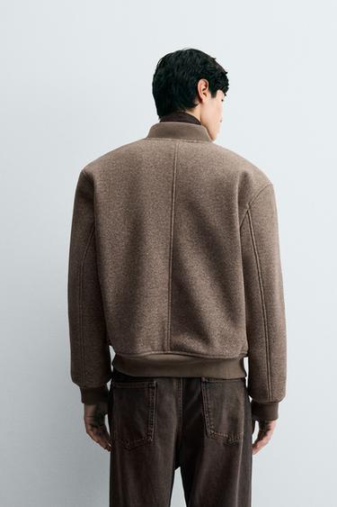 COMBINED BOMBER JACKET - Beige by Zara
