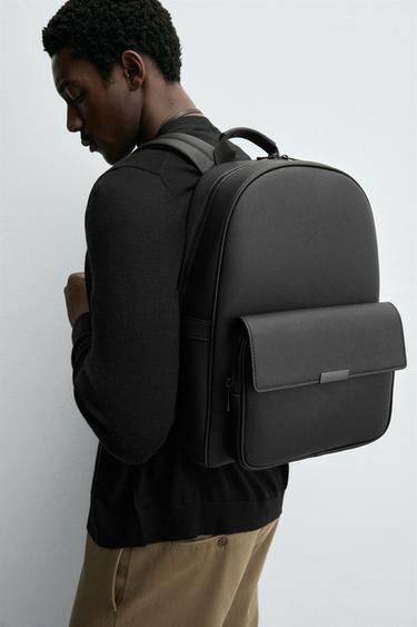 EMBOSSED BACKPACK - Black by Zara