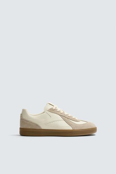 TRAINERS WITH CONTRAST SOLE - White by Zara