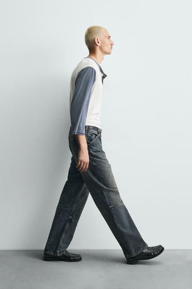 RELAXED FIT JEANS - Ink blue by Zara