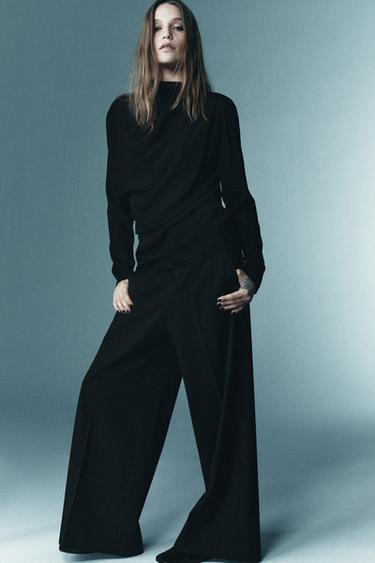 LIMITED EDITION PALAZZO TROUSERS - Black by Zara