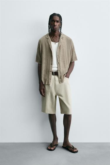 TEXTURED KNIT SHIRT - Ecru by Zara - Image 0