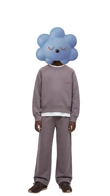 FADED-EFFECT TEXT SWEATSHIRT - Plum by Zara