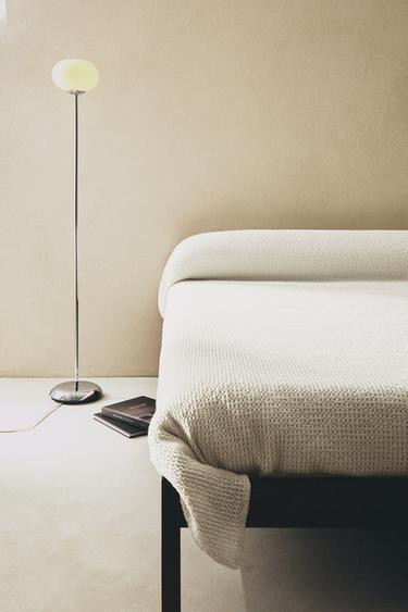 MINI WAFFLE KNIT BEDSPREAD - White by Zara