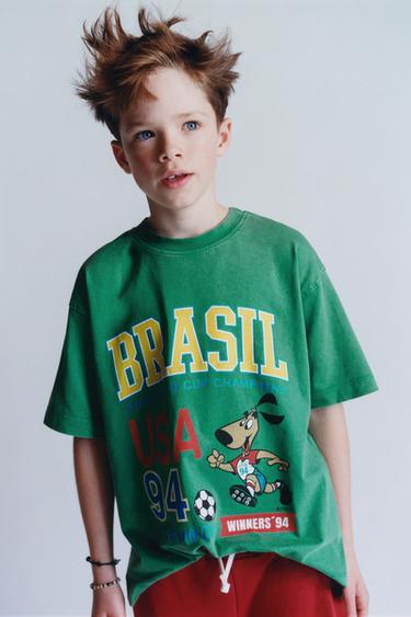 FIFA WORLD CUP™ 1994 PRINTED T-SHIRT - Green by Zara