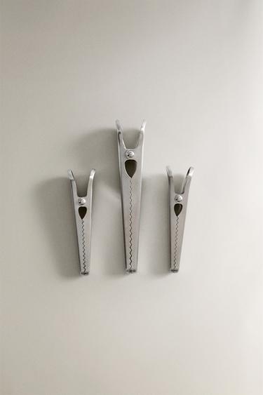 PACK OF STEEL CLIPS (PACK OF 3) - Steel by Zara - Image 0