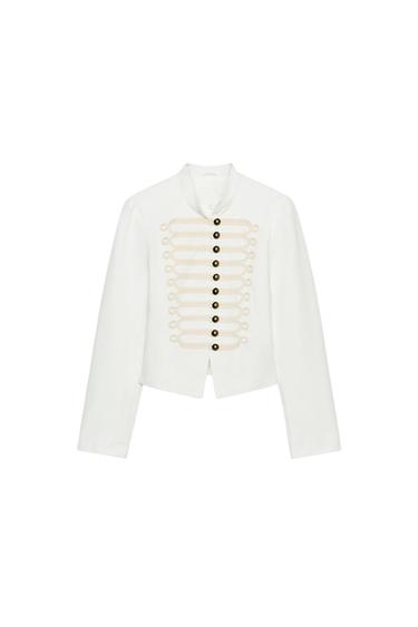 FITTED JACKET WITH FIREMAN CLASP - White by Zara