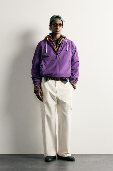 RELAXED FIT CARGO TROUSERS - Oyster-white by Zara