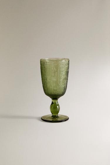 RAISED DESIGN GLASS - Green by Zara - Image 0