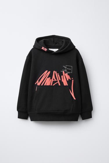 GRAFFITI HOODIE - Dark anthracite by Zara