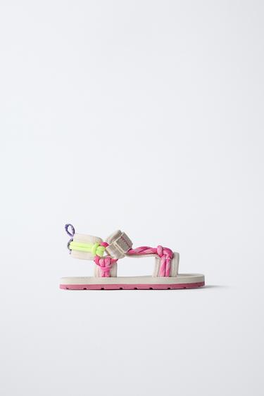 ROPE DETAIL TECHNICAL SANDALS - Fuchsia by Zara - Image 0