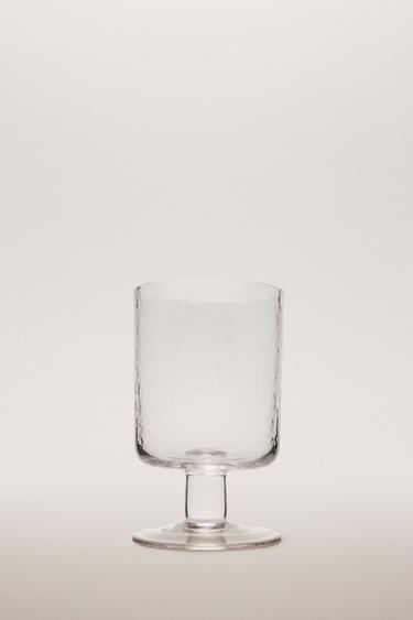 HAMMERED WINE GLASS - Transparent by Zara