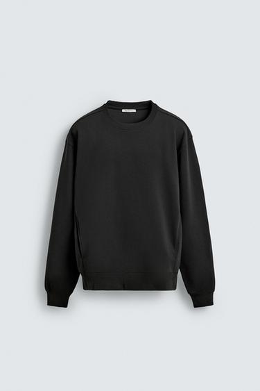 INTERLOCK POCKET SWEATSHIRT - Black by Zara