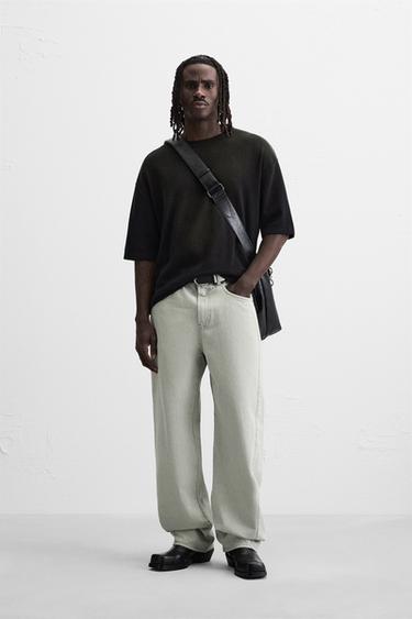 WASHED KNIT T-SHIRT - Black by Zara - Image 0
