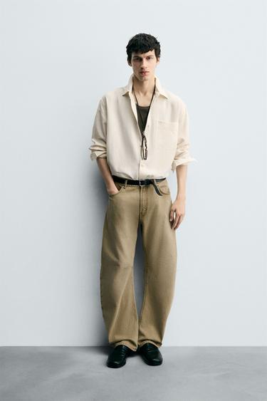 RELAXED FIT FLOWING SHIRT - Ecru by Zara - Image 0