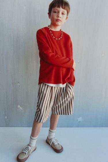 RIBBED T-SHIRT - Red by Zara
