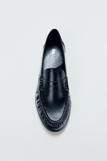 SOFT GATHERED LOAFERS - Black by Zara