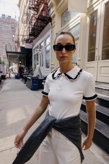 JEWEL POLO SHIRT - Mid-ecru by Zara