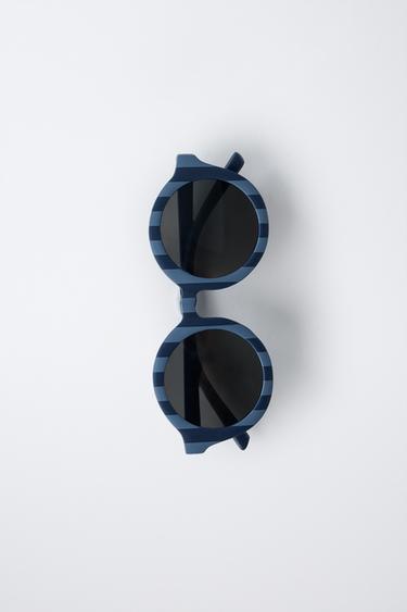 ROUND STRIPED SUNGLASSES - Blue by Zara