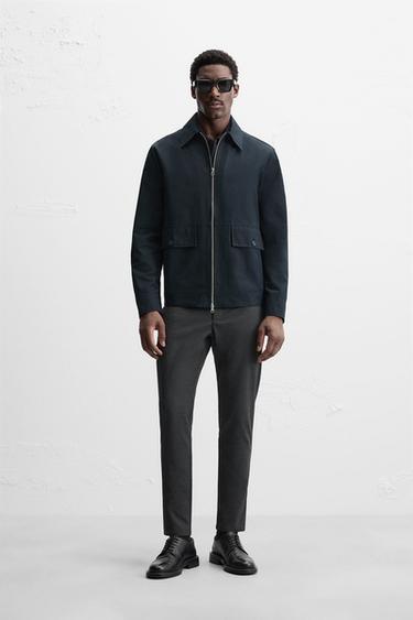 SLIM FIT COMFORT TROUSERS - Anthracite Grey by Zara