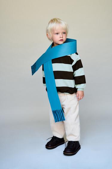 STRIPED SWEATSHIRT - Brown-Blue by Zara