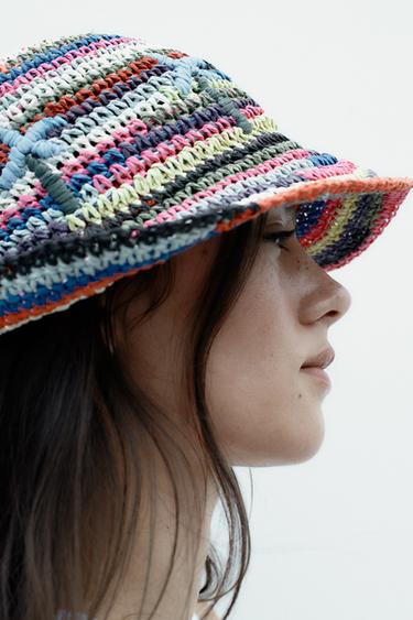MULTICOLOURED BRAIDED BUCKET HAT - Multicoloured by Zara - Image 0