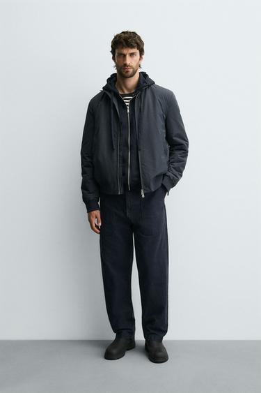 WATER-REPELLENT QUILTED JACKET - Dark navy by Zara