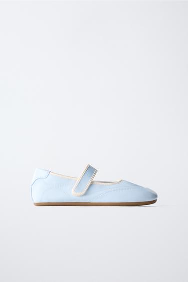 SPORTY BALLERINA SHOES - Blue by Zara