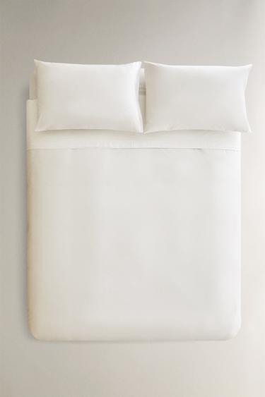 SATEEN DUVET COVER (500 THREAD COUNT) - Light beige by Zara - Image 0
