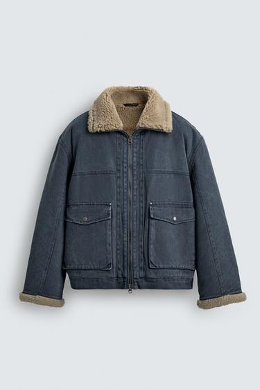 DOUBLE-FACED PADDED JACKET - Navy blue by Zara