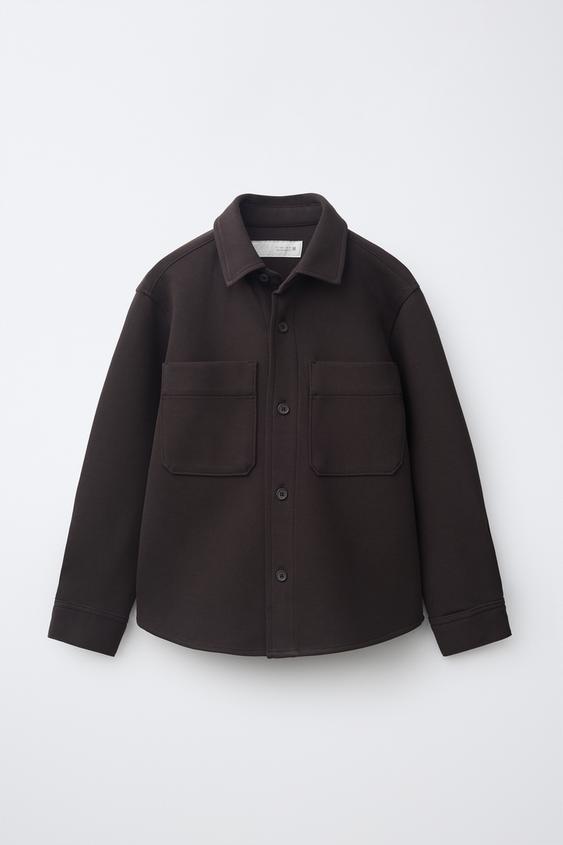 COMFORT OVERSHIRT WITH POCKETS - Chocolate by Zara - Image 0