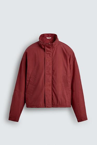 WAXED FINISH JACKET - Red by Zara