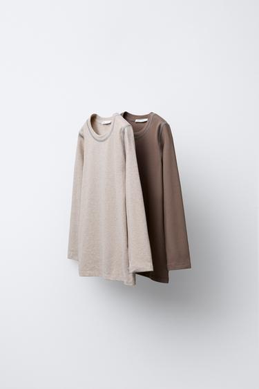 2-PACK OF OVERLOCK CONTRAST T-SHIRTS - Multicoloured by Zara
