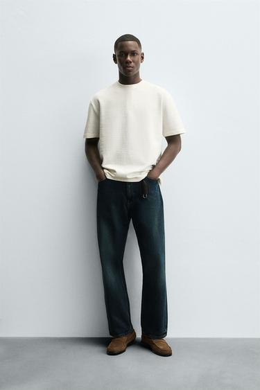 COMFORT SEERSUCKER T-SHIRT - Ecru by Zara - Image 0