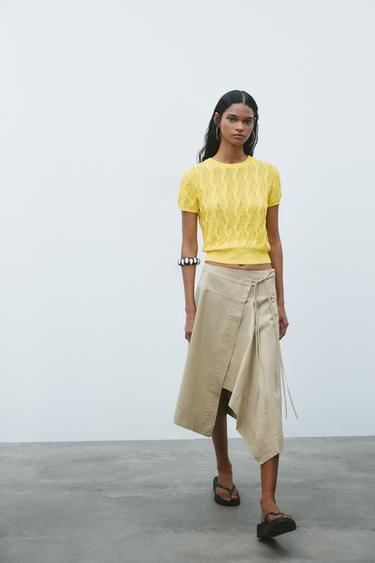 TEXTURED KNIT TOP - Yellow by Zara - Image 0