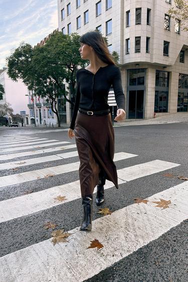 LACE TRIMMED COMBINATION JACKET AND TOP - Black by Zara