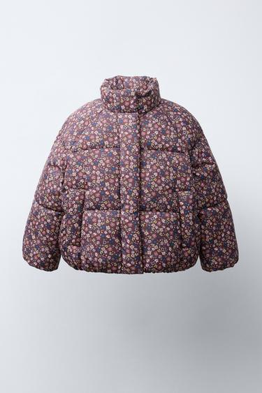 FLORAL PRINT PUFFER JACKET - Multicoloured by Zara