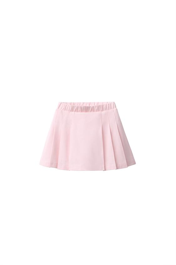 PIQUÉ PLEATED BERMUDA SKORT - Light pink by Zara - Image 0