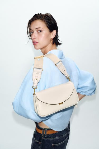 LONG CROSSBODY BAG - Ecru by Zara