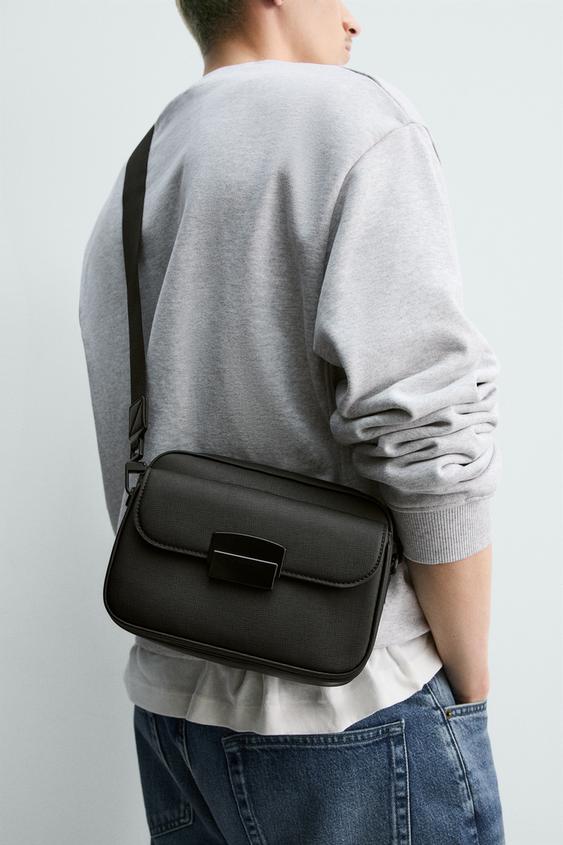 TEXTURED CROSSBODY BAG - Black by Zara - Image 0