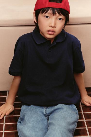 BASIC PIQUÉ POLO SHIRT - Navy blue by Zara