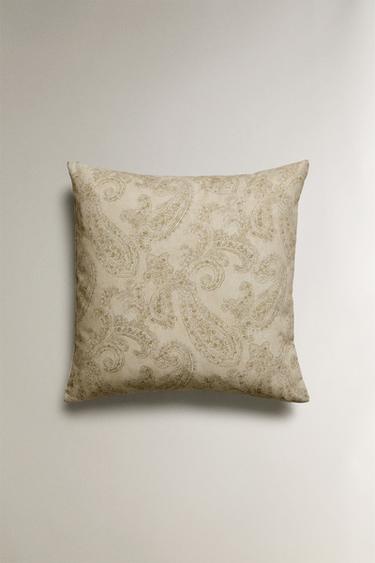 PAISLEY CUSHION COVER - Green by Zara - Image 0