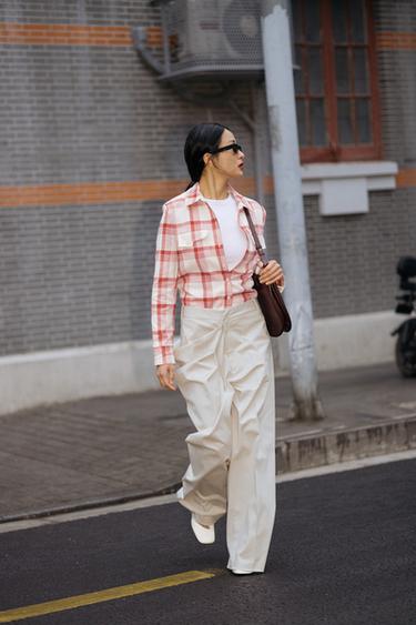 COTTON MODAL LONG SLEEVE T-SHIRT - White by Zara - Image 0