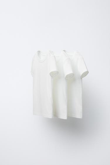 2-6 YEARS/ 3-PACK OF SHORT SLEEVE T-SHIRTS - Oyster-white by Zara - Image 0