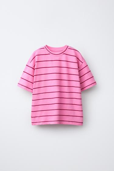 STRIPED T-SHIRT - Pink by Zara